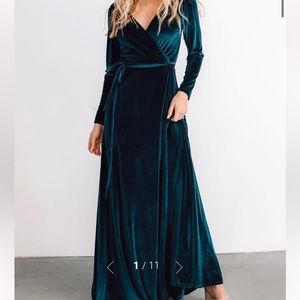 Baltic Born Velvet Wrap Maxi Dress